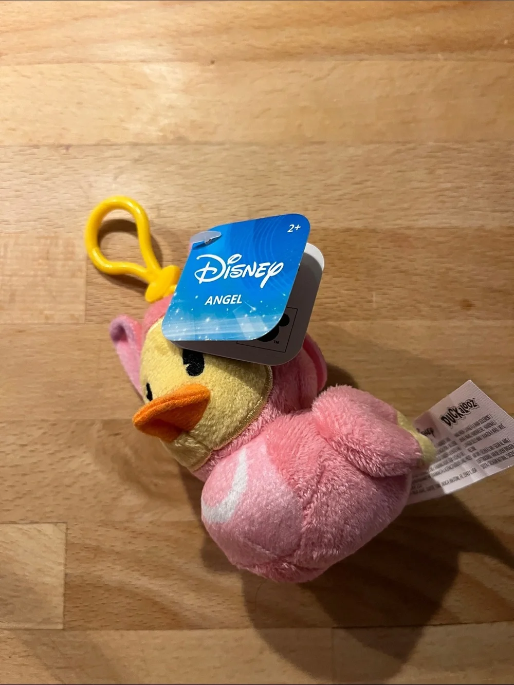Disney Pink Angel Plush Duck Clip-On